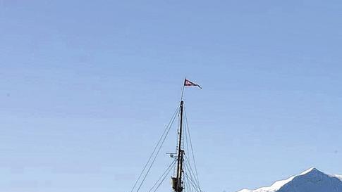 Segelschiff: Die Dagmar Aaen ist ein für  die Arktis umgebauter Haikutter.
