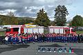 Jugendfeuerwehrmänner und -frauen mit ihren Betreuern und Betreuerinnen informierten sich bei Bosch Rexroth in Lohr über die Werkfeuerwehr, das Ausbildungsangebot und den Standort Zum Eisengießer.