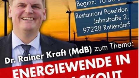 Werbeplakat der AfD für eine Veranstaltung, die nicht stattfinden wird, weil der Wirt die Reservierung storniert hat.