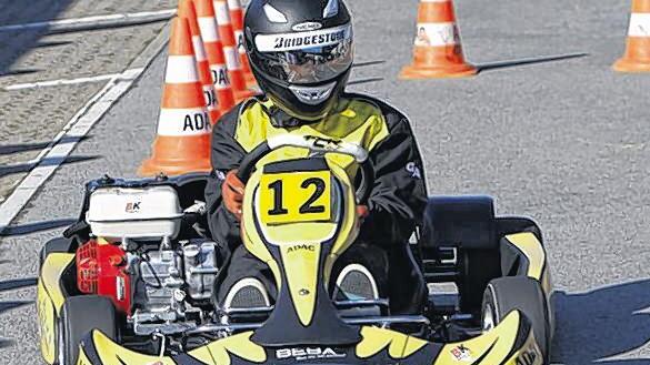 Motorsport-Talent: Kart-Pilot Leon Volkmann aus Lengfeld.