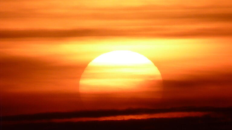 Sonnenuntergang bei Sommerhausen.