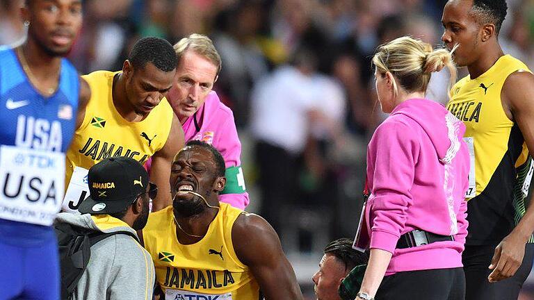 Usain Bolt       -  Usain Bolt musste als Schlussläufer verletzt aufgeben.