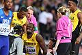 Usain Bolt       -  Usain Bolt musste als Schlussläufer verletzt aufgeben.