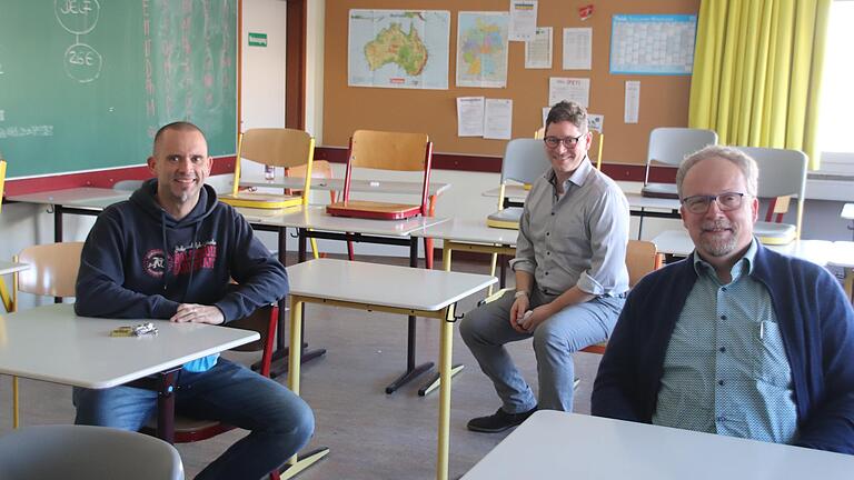 Auch an den Schulen in Karlstadt geht der Lehrkräftemangel nicht spurlos vorüber. Im Bild: Die Schulleiter Thorsten Stöhr (Realschule), Michael Meisenzahl (Mittelschule) und Gerald Mackenrodt (Gymnasium).