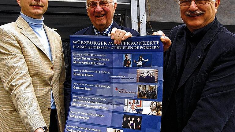 Meisterkonzert-Macher: Peter Rudloff, Herbert Friedrich und Helmut Erb (von links) von der Musikalischen Akademie. Meisterkonzert-Macher: Peter Rudloff, Herbert Friedrich und Helmut Erb (von links) von der Musikalischen Akademie.