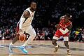 Basketball: Länderspiel  USA - Deutschland       -  LeBron James prägt das Spiel der USA auch mit 39.