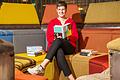 Im Interview: Stadtbibliotheks-Leiterin Anja Flicker, hier im Ufo im Untergeschoss der neuen Stadtteilbücherei am Hubland.&nbsp;&nbsp;