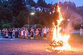 Als Symbol des zu Ende gehenden Rienecker Kirchweihfestes wurde die Kirb-Häx am Festplatz im Sinngrund mit Funken- und Flammenschein 'begraben'.