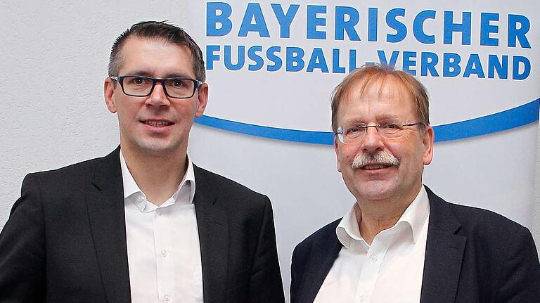 Verfechter des Futsals: BFV-Präsident Rainer Koch (rechts) und Vize Jürgen Pfau.