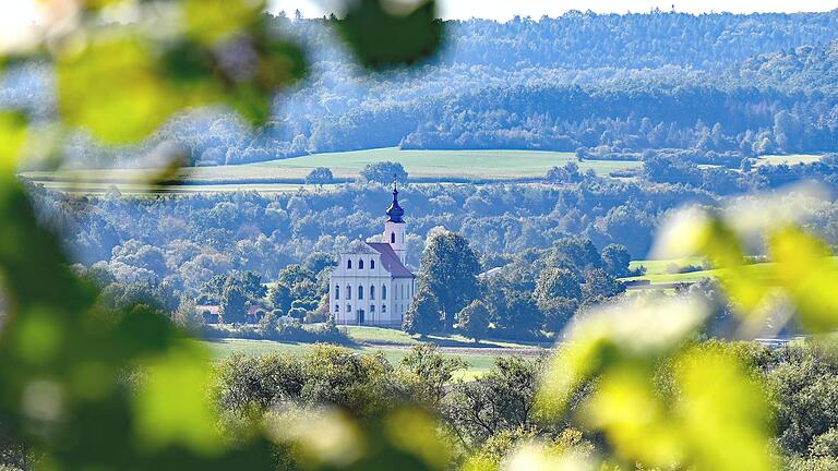 So wird er sich dem Betrachter bieten, der Blick aus den Weinbergen um Ziegelanger und Steinbach auf die Wallfahrtskirche Maria Limbach auf der gegenüberliegenden Mainseite.