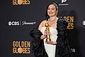81. Verleihung der Golden Globe Awards       -  Lily Gladstone präsentiert bei den 81. Golden Globe Awards den Preis für die beste Leistung einer Schauspielerin für 'Killers of the Flower Moon'.