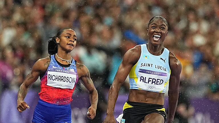 Paris 2024 - Leichtathletik - Im Finale ließ Alfred Weltmeister Richardson keine Chance Paris 2024 - Leichtathletik - Im Finale ließ Alfred Weltmeister Richardson keine Chance