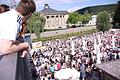 Public Viewing Bad Kissingen       -  Alle Augen auf den Fußball: Public Viewing hat bereits zur EM 2018 viele Fans ins Herz von Bad Kissingen gelockt.