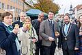 Der Rhöner Wurstmarkt lockte am 12. und 13. Oktober 17.000 Menschen nach Ostheim. Bürgermeister Steffen Malzer (Zweiter von rechts, daneben Schirmherr Sandro Kirchner) war restlos begeistert vom Angebot und der guten Stimmung bei der Feinschmeckermesse.