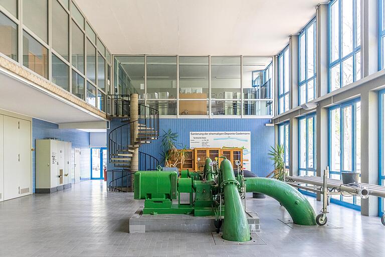 Blick in das Pumpenhaus im Schweinfurter Wasserwerk.