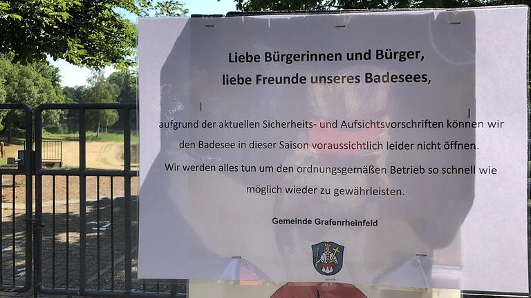 Der Naturbadesee in Grafenrheinfeld ist gesperrt. Der Naturbadesee in Grafenrheinfeld ist gesperrt.