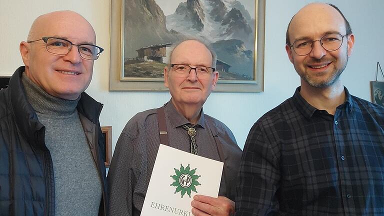 Bei der Jahresversammlung der GdP-Kreisgruppe Würzburg (von links) Roman Albrecht, Horst Kehrstephan und Heiko Meyer.