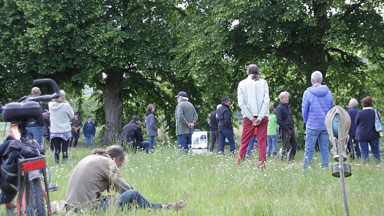 Demonstration für Grundrechte und Freiheit auf der Marktheidenfelder Mainwiese.