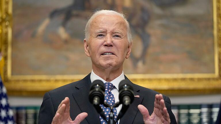 Nach Hurrikan Helene - US-Präsident Biden       -  Biden verspricht Hilfe nach Sturm &bdquo;Helene&rdquo;.