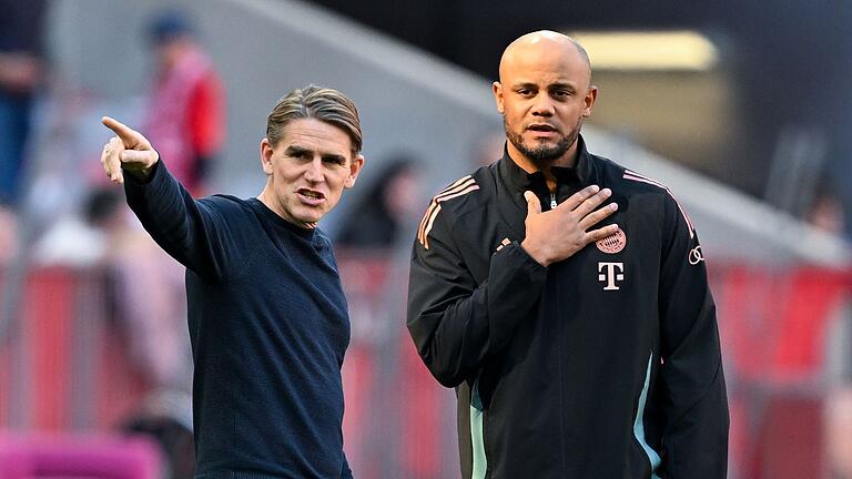 Christoph Freund und Vincent Kompany       -  Sportdirektor Christoph Freund (l) ärgert sich über den kanadischen Verband.