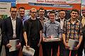bei der Freisprechungsfeier der Metall-Innung Mainfranken-Mitte: (von links) Edwin Gernert (Vorsitzender des Gesellenprüfungsausschusses Feinwerkmechanik), Obermeister Detlef Lurz, Luis Bock, Jörg Mosler, Tino Schmidt Johannes Thauer, Johannes Seubert, Julian Christel, Kevin Kunkel, HWK-Hauptgeschäftsführer Ludwig Paul und Alexander Koller (Vorsitzender des Gesellenprüfungsausschusses Konstruktionstechnik).