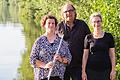 Uta Hasenstab-Kießling, Stefan Bachmann und Britta Gläser (von links) gastieren erstmalig im Festsaal des Bezirkskrankenhauses Lohr.