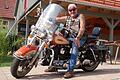 Roland Hellmuth auf einer seiner Harleys. Auf sie konnte sich der 'Büffel' immer verlassen.   Fotos: Daniel Wiener       -  Roland Hellmuth auf einer seiner Harleys. Auf sie konnte sich der 'Büffel' immer verlassen.   Fotos: Daniel Wiener