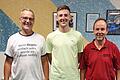 Siegerfoto: Charly Haaf (2. Platz), Yannick Haaf (Clubmeister) und Roland Knieling (3. Platz).