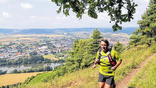 Tägliches Training bei der Benediktushöhe in Retzbach: Thomas Gumpert aus Güntersleben, hat den ersten Maintal-Ultratrail in Veitshöchheim initiiert.