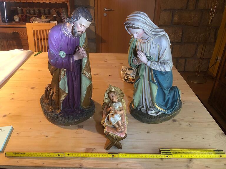 Erstmals sind in Gerolzhofen auch die historische Gipsfiguren aus dem Fundus der katholischen Pfarrei mit ausgestellt.