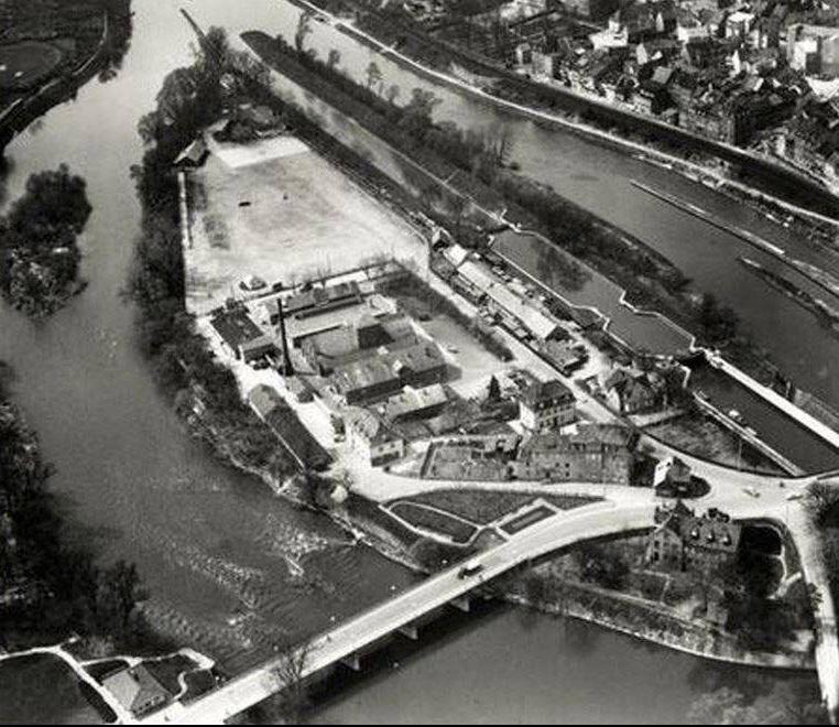 Diese nicht-datierte Aufnahme zeigt die Maininsel. Hier stehen jetzt Konferenzzentrum und Mercure-Hotel Diese nicht-datierte Aufnahme zeigt die Maininsel. Hier stehen jetzt Konferenzzentrum und Mercure-Hotel