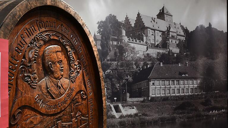 Der Fassboden mit dem Porträt von Ernst Sachs ist weit gereist. Der Fassboden mit dem Porträt von Ernst Sachs ist weit gereist. 