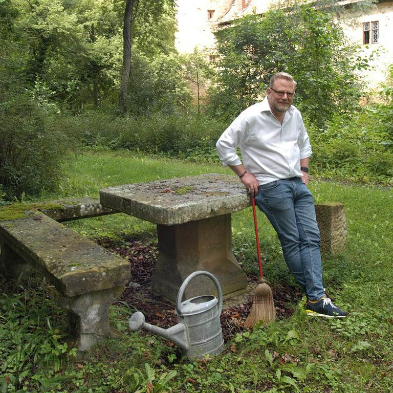 Dieses lauschige Eckchen im Schlosspark sucht Karl Graf von Stauffenberg gerne auf.&nbsp;