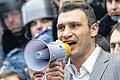 Vitali Klitschko, der Politiker: Der 40-Jährige möchte offenbar 2015 für das Amt des Staatspräsidenten in der Ukraine kandidieren. Unser Bild zeigt ihn 2009 als Sprecher bei einer Demonstration in Kiew.