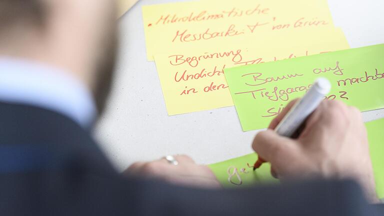 Wie wird die Stadt gekühlt? Dazu sammelten die Teilnehmer eines Workshops beim dritten Würzburger Klimaschutzkongress zahlreiche Vorschläge. Wie wird die Stadt gekühlt? Dazu sammelten die Teilnehmer eines Workshops beim dritten Würzburger Klimaschutzkongress zahlreiche Vorschläge. 