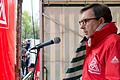So kennt man ihn: Peter Kippes als Redner bei einer Protestveranstaltung 2016 in Schweinfurt. Nun verlässt der IG Metaller die Region.