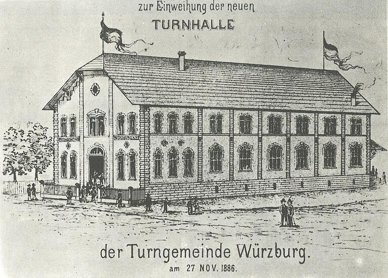 1886 baute die Turngemeinde in einer Huttenstraße eine Turnhalle.