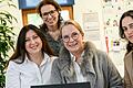 Für Chancengleichheit am Arbeitsmarkt: Sandra Brendler (hinten) und Barbara Brückner helfen Ukrainerinnen eine Arbeit in Unterfranken zu bekommen. Bei Marina Yevtushenko&nbsp;(links) und Anastasiia Nesterenko (rechts) ist dies bereits gelungen.