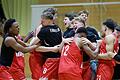 Jubel bei den Spielern der Würzburg Baskets Akademie. Das Team hat sich gegen Veitshöchheim die Meisterschaft in der Regionalliga gesichert.