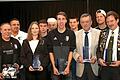 &bdquo;Sportler des Jahres&rdquo; sind in diesem Jahr (vorne von rechts) Helmut Stubenrauch, Reinhold Heilmann (Lebenswerk), Lars Tully (Spfr. Steinbach) und Johanna Zeitler.