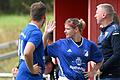Bereit für ihren Einsatz: Im Heimspiel der SG Ginolfs II/Weisbach II/Unterweißenbrunn II/Frankenheim I gegen die SG Herbstadt/Irmelshausen II erzielte Tanja Heckenlauer (Mitte) ihren Premierentreffer in der A-Klasse.