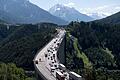 Brenner - Europabrücke       -  Die Brennerautobahn - hier die Europabrücke - ist für den Wahrentransport zwischen Deutschland und Italien von entscheidender Bedeutung. (Archivbild)