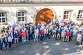 Gruppenbild der Jubilare und Jubilarinnen und der Geschäftsleitung der Firmengruppe Riedel Bau.