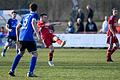 Das war der dritte Dampfacher Treffer gegen Aschaffenburg: Kapitän Danny Schlereth (Mitte) glaubt an die Chance der DJK im Landesliga-Abstiegskampf.