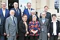 Für ein gemeinsames Foto mit dem Bezirkstagspräsidenten präsentierten sich die ehemaligen Bezirksrätinnen und Bezirksräte den Fotografen (von links) : Bernhard Ruß, Thomas Zöller, Werner Elsässer, Stefan Funk, Marion Schäfer-Blake, Erwin Dotzel, K...       -  Für ein gemeinsames Foto mit dem Bezirkstagspräsidenten präsentierten sich die ehemaligen Bezirksrätinnen und Bezirksräte den Fotografen (von links) : Bernhard Ruß, Thomas Zöller, Werner Elsässer, Stefan Funk, Marion Schäfer-Blake, Erwin Dotzel, Klara May, Angelika Strobel, Adelheid Zimmermann, Alfred Schmitt und Andrea Klingen.