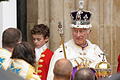 Krönung von König Charles III.       -  Großbritanniens König Charles III. nach der Krönungszeremonie.