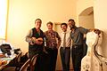 Das Turtle Island Quartett mit (v. l.) dem Ensemblegründer David Balakrishnan (2. Violine), dem Bratscher Benjamin von Gutzeit, Alex Hargreaves (1. Violine) und dem Cellisten Malcolm Parson. Foto: Thomas Ahnert       -  Das Turtle Island Quartett mit (v. l.) dem Ensemblegründer David Balakrishnan (2. Violine), dem Bratscher Benjamin von Gutzeit, Alex Hargreaves (1. Violine) und dem Cellisten Malcolm Parson. Foto: Thomas Ahnert