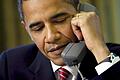 Barack Obama am Telefon       -  Barack Obama am Telefon