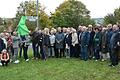 Nahe der Dreifachturnhalle gibt es nun einen Sepp-Schmitt-Platz. Viele Weggefährten des ehemaligen HSC-Präsidenten nahmen an der Zeremonie teil.