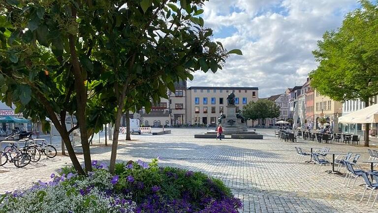 Mehr Pflanzkübel wie diese auf dem nördlichen Marktplatz in Schweinfurt soll es in Zukunft in verschiedenen Bereichen der Innenstadt geben.